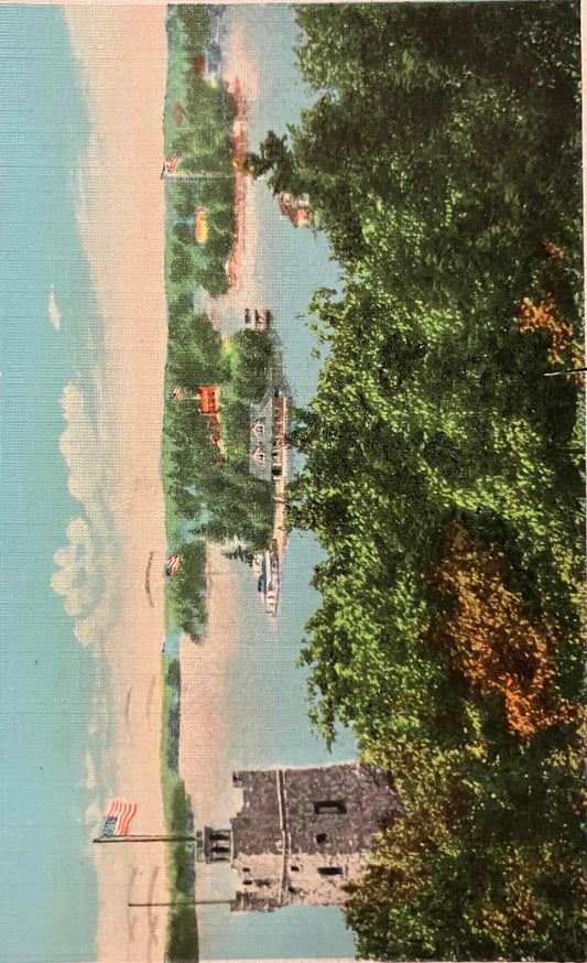 View from Boldt Castle, Thousand Islands, New York - Vintage Postcard