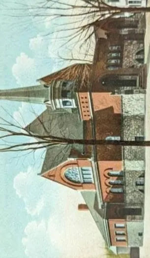 The Congregational Church in Flint, Michigan - Vintage Postcard