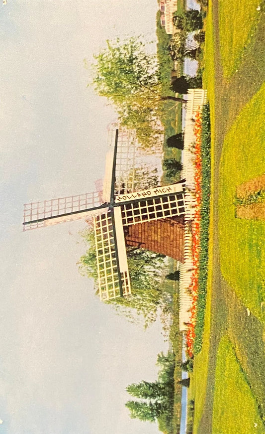 Windmill Park, Holland, Michigan - 1955 Vintage Postcard