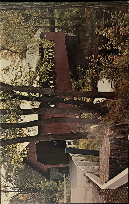 Creamery Bridge over the Whetstone Brook in Brattleboro, Vermont - Photo by Albert R. Sipe, Jr. - Vintage Postcard