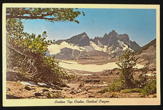 Broken Top Crater, Central Oregon - Vintage 1960s Nature Postcard