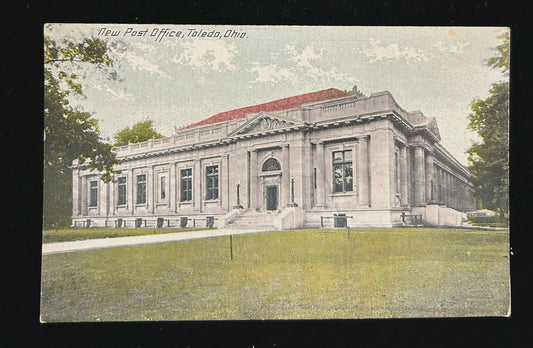 New Post Office, Toledo, Ohio - Vintage Postcard