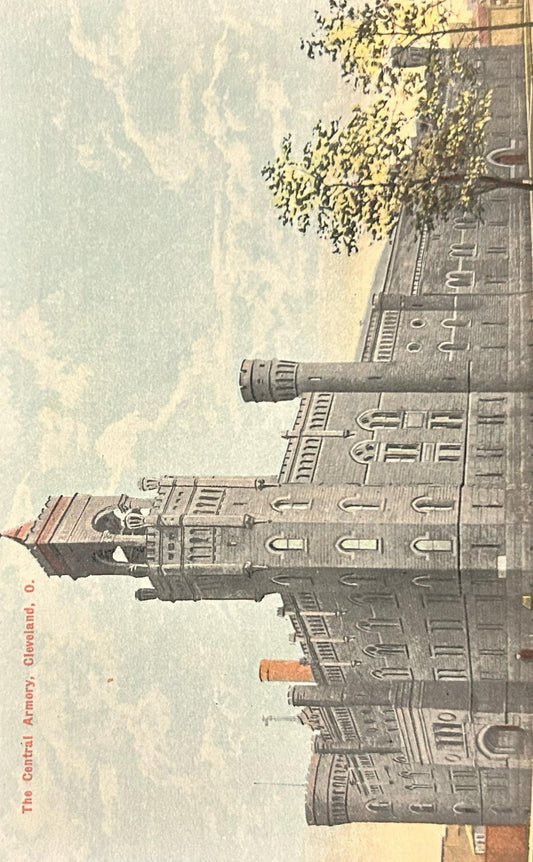 The Central Armory, Cleveland, Ohio - Vintage Postcard