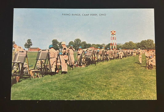 Firing Range, Camp Perry, Ohio - Vintage Military Postcard