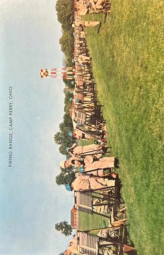 Firing Range, Camp Perry, Ohio - Vintage Military Postcard