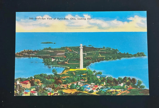 Bird's Eye View of Put-in-Bay, Ohio, Looking East, Ohio - Vintage Postcard