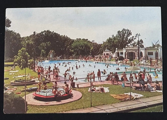 Marysville Municipal Swimming Pool, American Legion Park, Marysville, Ohio - Vintage Postcard
