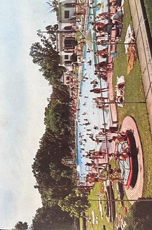 Marysville Municipal Swimming Pool, American Legion Park, Marysville, Ohio - Vintage Postcard
