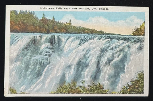 Kakabeka Falls near Fort William, Ontario, Canada - Vintage Postcard