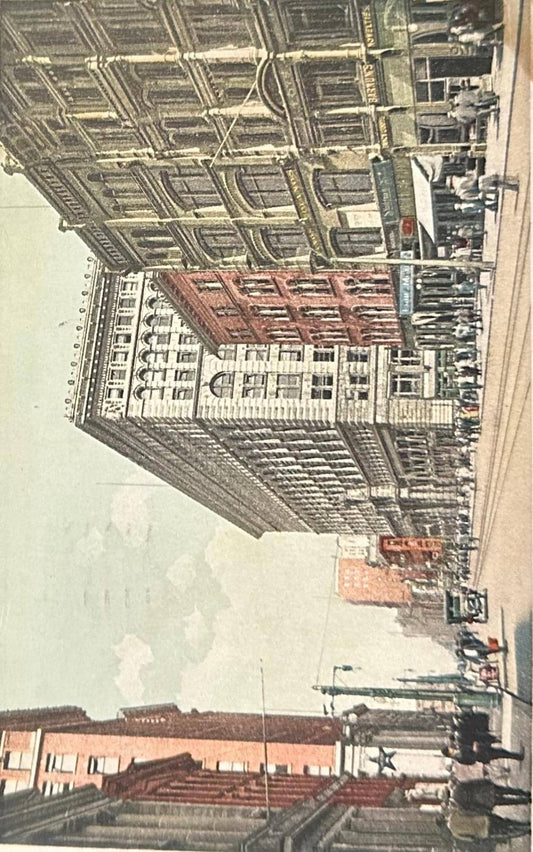 Main Street, Buffalo, New York, Ellicott Square - Vintage Postcard