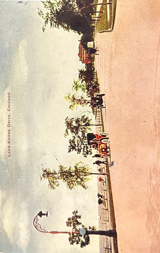 Lake Shore Drive, Chicago, Illinois - Vintage Postcard