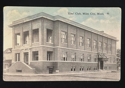 Elks' Club, Miles City, Montana - Vintage Postcard
