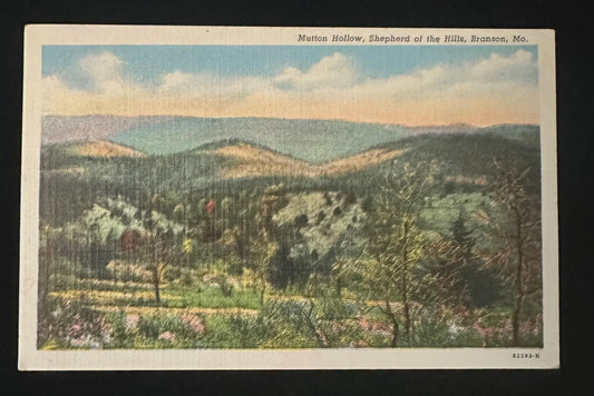 Mutton Hollow, Shepherd of the Hills, Branson, Missouri - Vintage Postcard