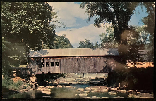 Covered Bridge in Tunbridge, Vermont - Photo by Carleton Allen - Vintage Bridge Postcard