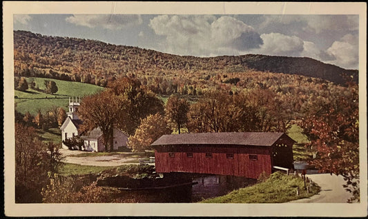 Bridge at the Green, West Arlington, Vermont - Vintage 1960s Postcard