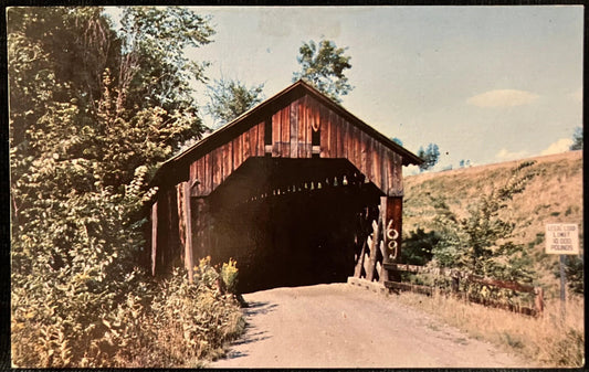 Martin's Mill Bridge - Hartland, Vermont - Photo: Carleton Allen - Vintage Postcard