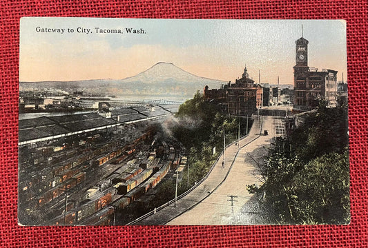 Gateway to City - Tacoma, Washington - Vintage Bridge Postcard