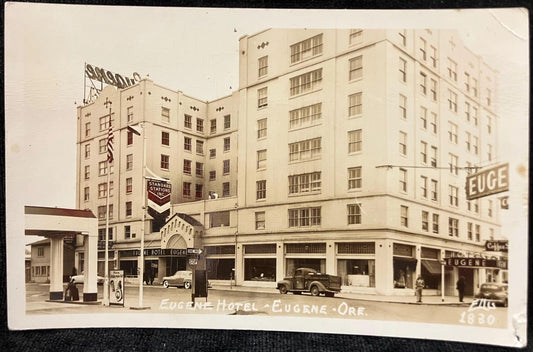 RPPC - Eugene Hotel - Eugene, Oregon - Vintage Hotel Postcard
