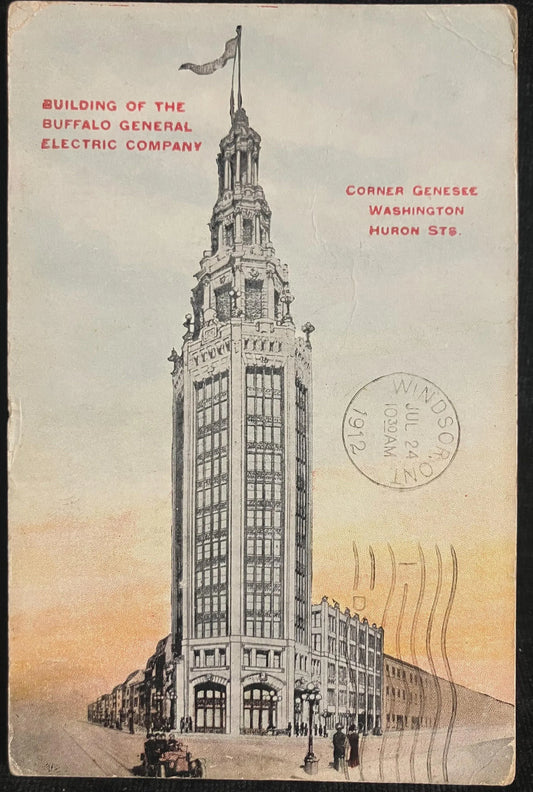 Building of the Buffalo General Electric Company - Buffalo, New York - Vintage 1910s Architecture Postcard