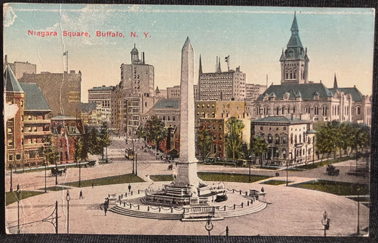 Niagara Square, Buffalo, New York - Vintage Postcard