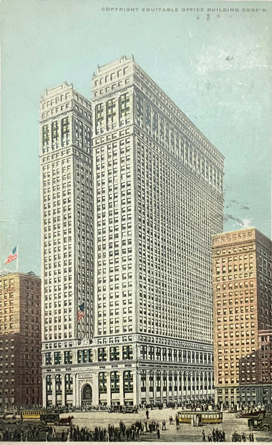 The Largest Building in the World - The Equitable Building, New York - Vintage Postcard