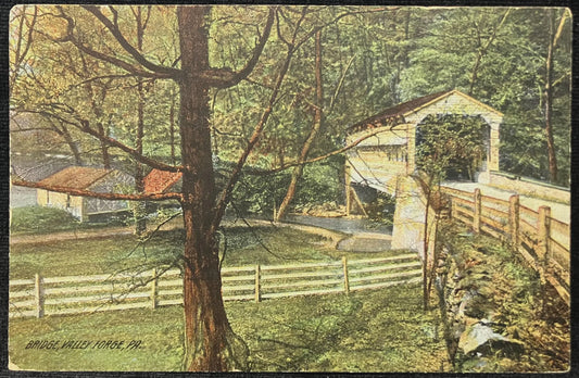Bridge, Valley Forge, Pennsylvania - Vintage 1910 Postcard