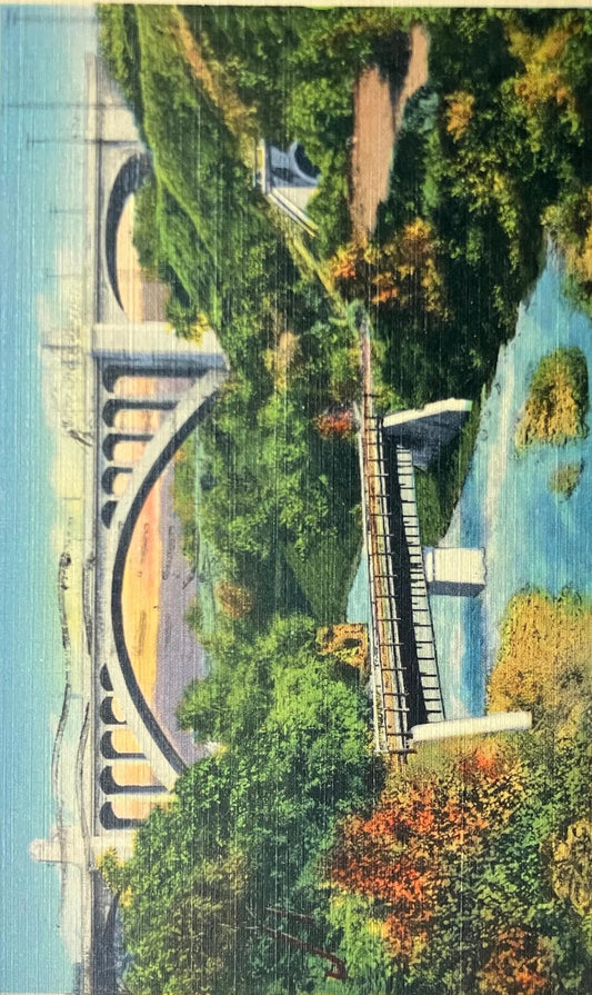 Harrison Ave., Viaduct, Scranton, Pennsylvania - Vintage Postcard