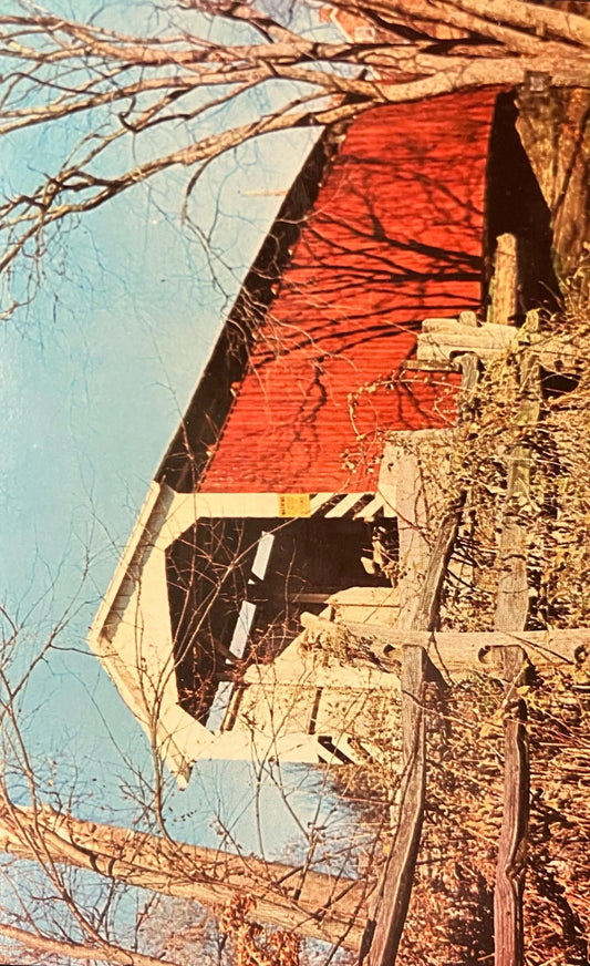 Neff’s Mill Covered Bridge, Pennsylvania - Photo: Vincent Tortora - Vintage Postcard