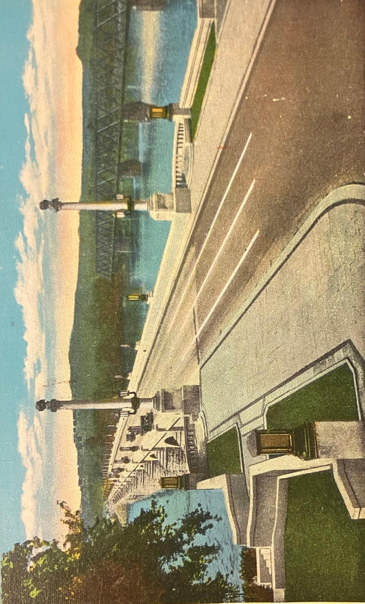 New Market Street Bridge Crossing Susquehanna River, Harrisburg, Pennsylvania - Vintage Postcard