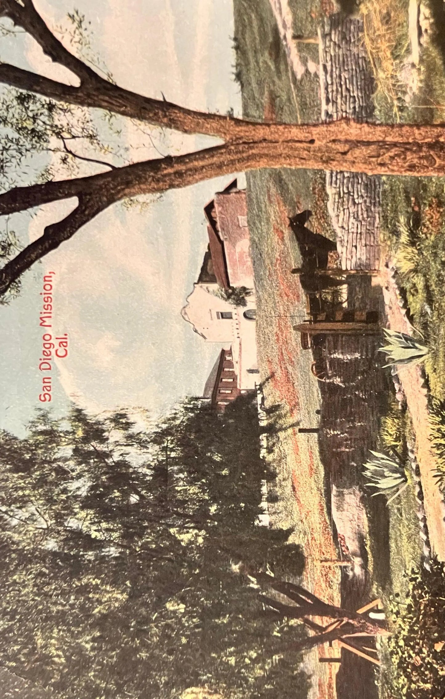 San Diego Mission, California - Vintage Postcard