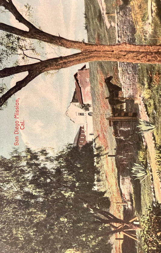 San Diego Mission, California - Vintage Postcard