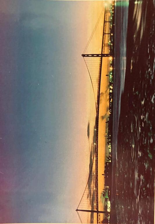 The Ambassador Bridge Detroit, Michigan/Windsor, Ontario - Photo: Halstead / Stewart - Vintage Postcard