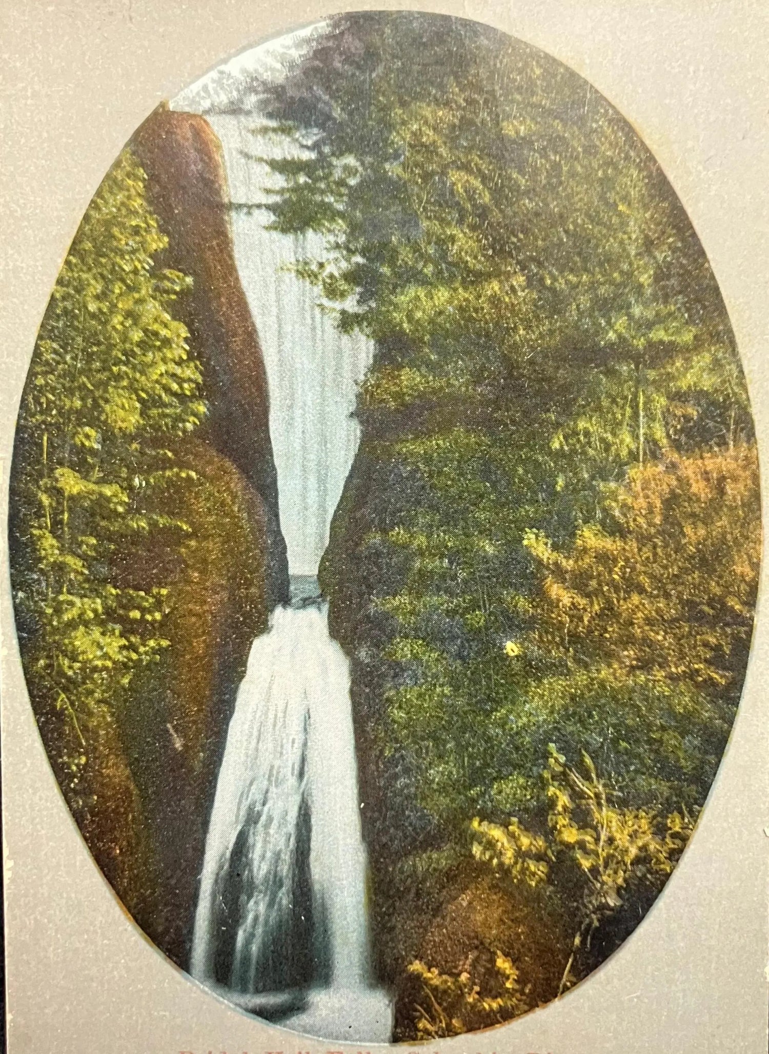 Bridal Veil Falls, Columbia River - Litho Britton & Rey, San Francisco, California - Vintage Postcar
