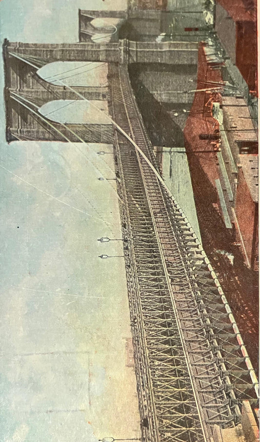 East River Bridge, New York - Vintage Postcard