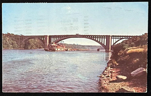 Cappelen Memorial Bridge - Minneapolis, Minnesota - 1954 Postcard