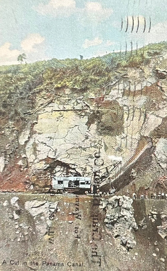 Craig Biscuit Company, Fort Wayne, Indiana  - Vintage Advertising Postcard - Photo in 1911 of Panama Canal Construction