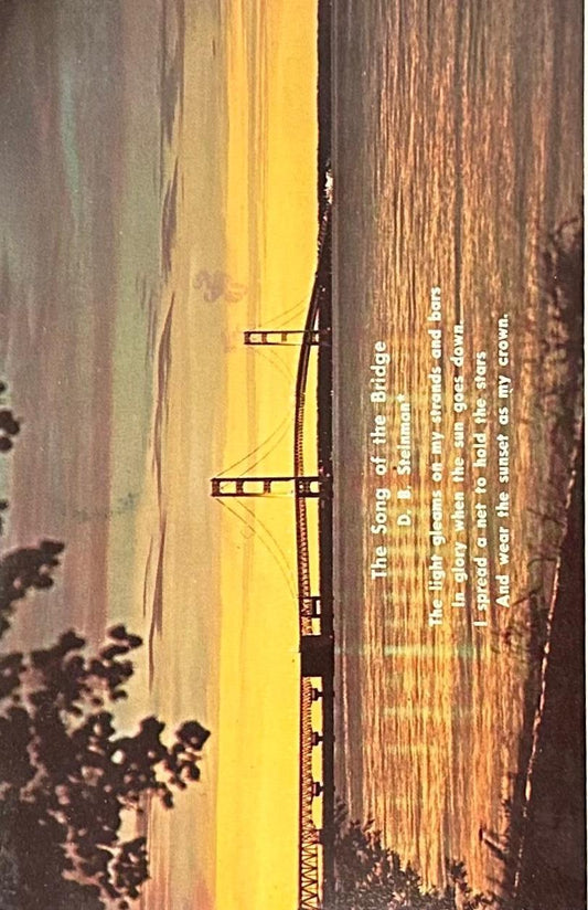 The Song of the Bridge, Mackinac Bridge, Michigan - Vintage Postcard