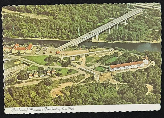 Aerial View of Minnesota’s Fort Snelling State Park - Vintage Postcard