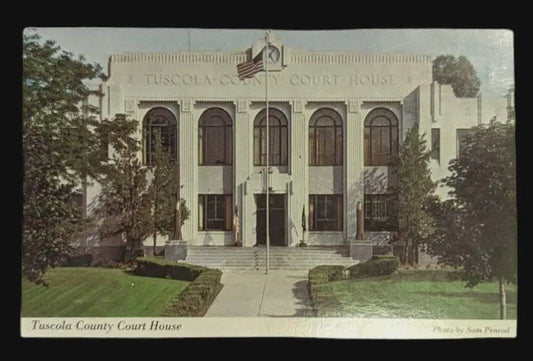 Tuscola County Court House, Caro, Michigan -  Photo: Sam Penrod - Vintage Postcard