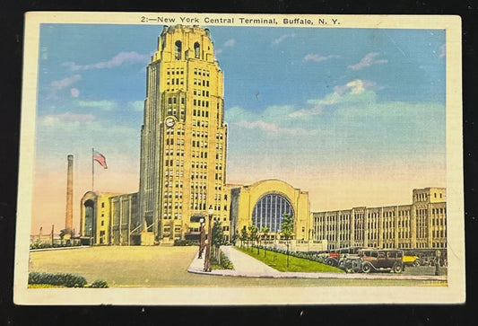 New York Central Terminal, Buffalo, New York - Vintage Postcard