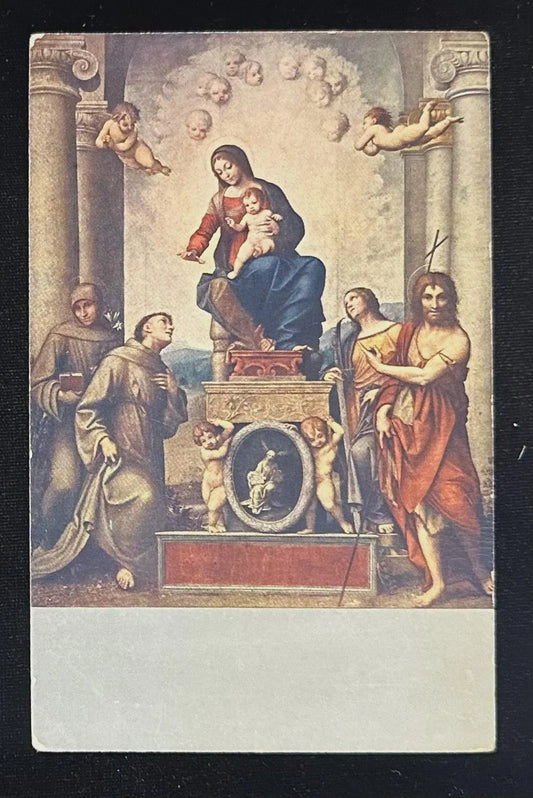 Dresden - Correggio, Madonna des heil, Franciscus - Vintage Postcard