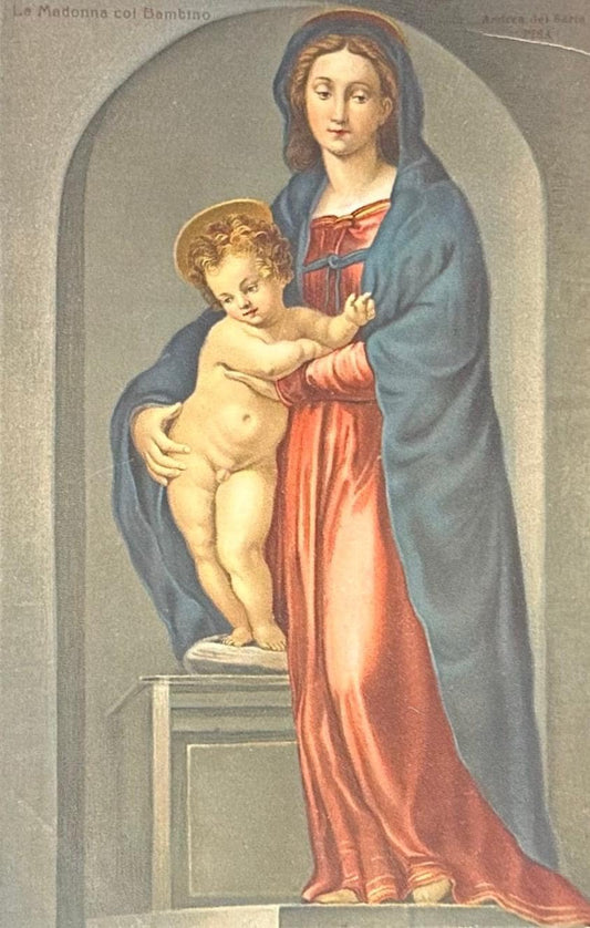 La Madonna col Bambino - Andres del Sarto - Pisa, Italy - Vintage Postcard