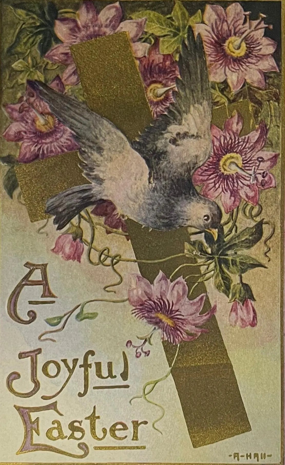 A Joyful Easter - Vintage Postcard