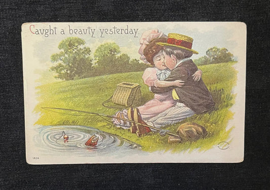 Caught A Beauty Yesterday - Vintage Postcards