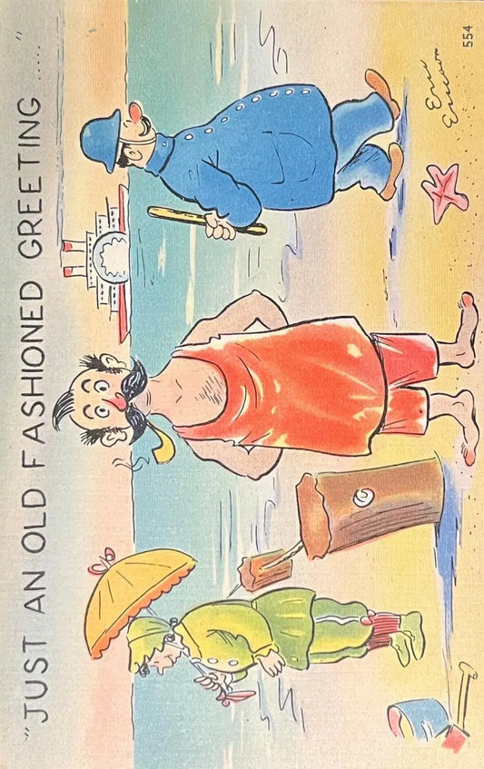 Just An Old Fashioned Greeting... - Vintage Postcard