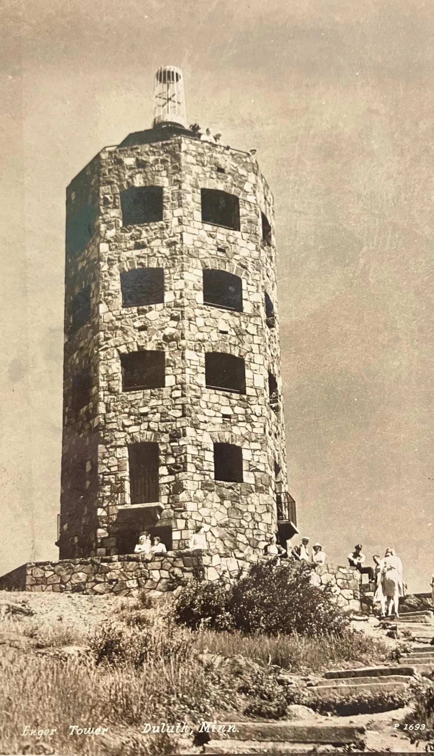 RPPC - Enger Tower - Duluth, Minnesota - Vintage Historical Site Postcard