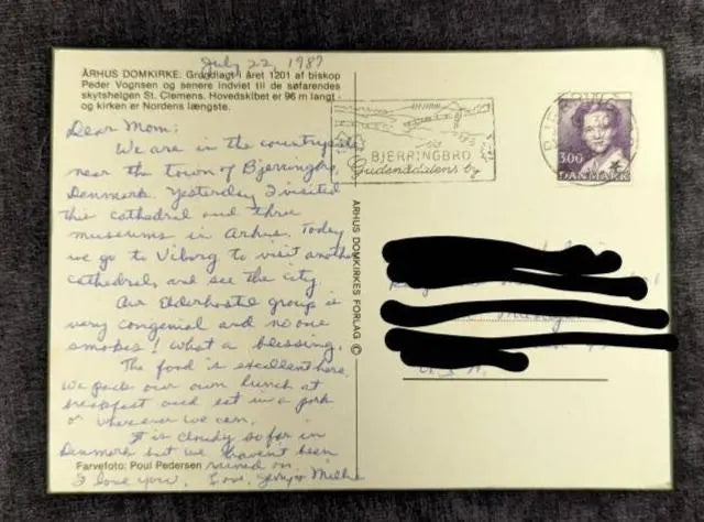 Aarhus Cathedral in Denmark - Vintage Church Postcard