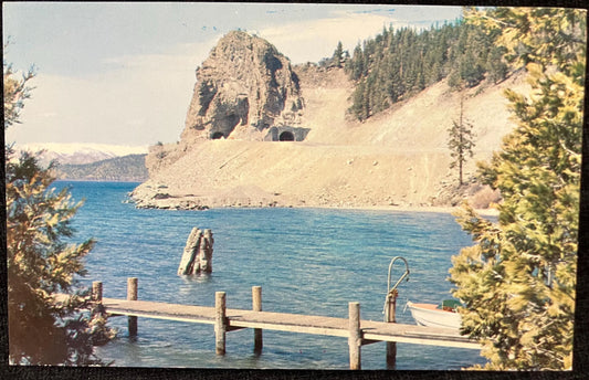 Cave Rock - Nevada Side of Lake Tahoe - Vintage Lake Postcard