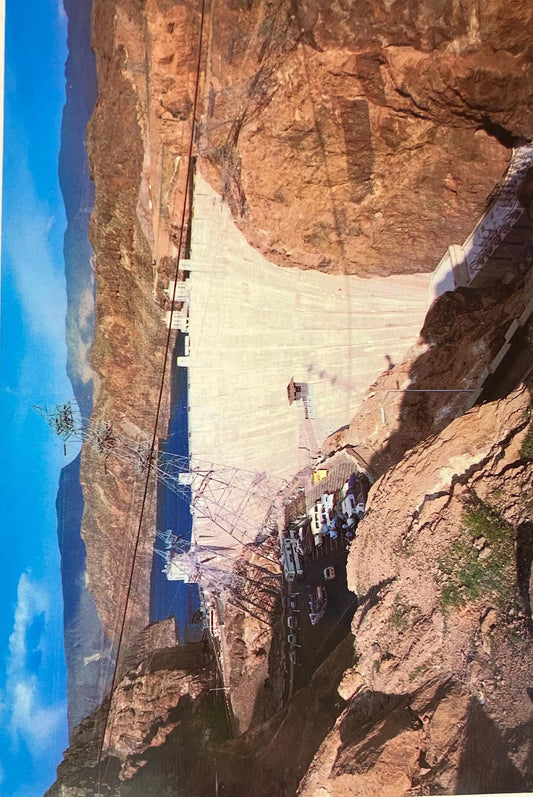 Hoover Dam, Nevada - Vintage Lake Postcard