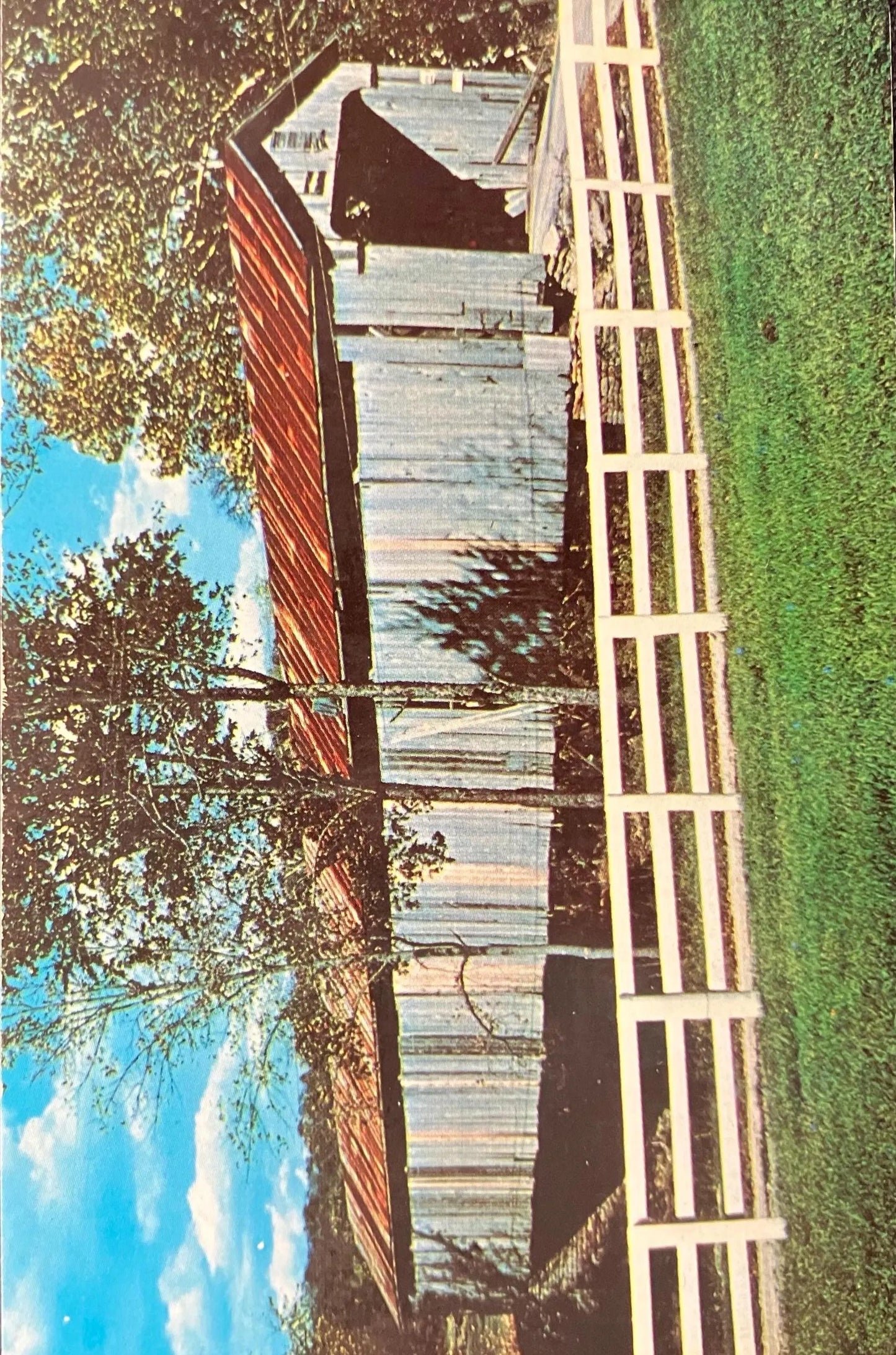 Covered Bridge in Brown County, Ohio - Photo: Eldon M. Neff - Vintage Covered Bridge Postcard